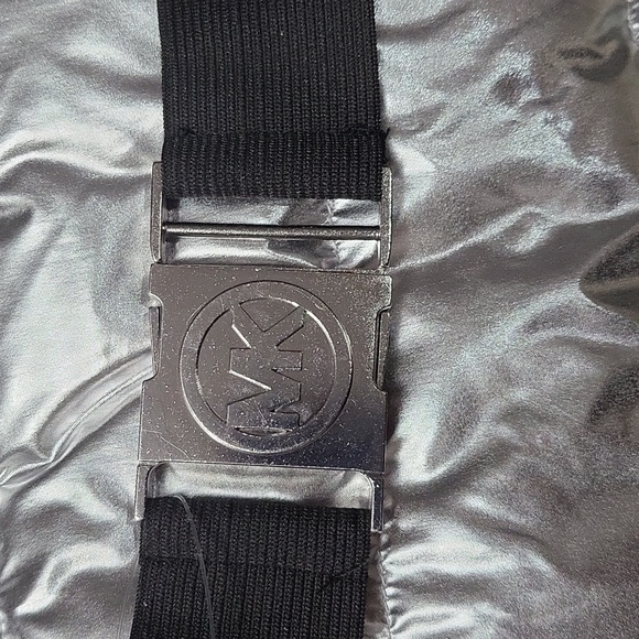 1667- MICHAEL Michael Kors Metallic Silver Color Women's Jacket Size M NWT - Picture 10 of 12